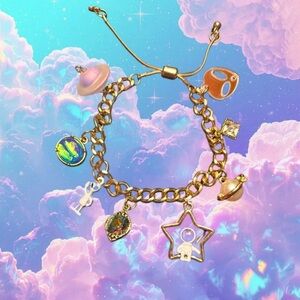 Handmade Space Charm Bracelet – Colorful Cosmic Statement Jewelry
